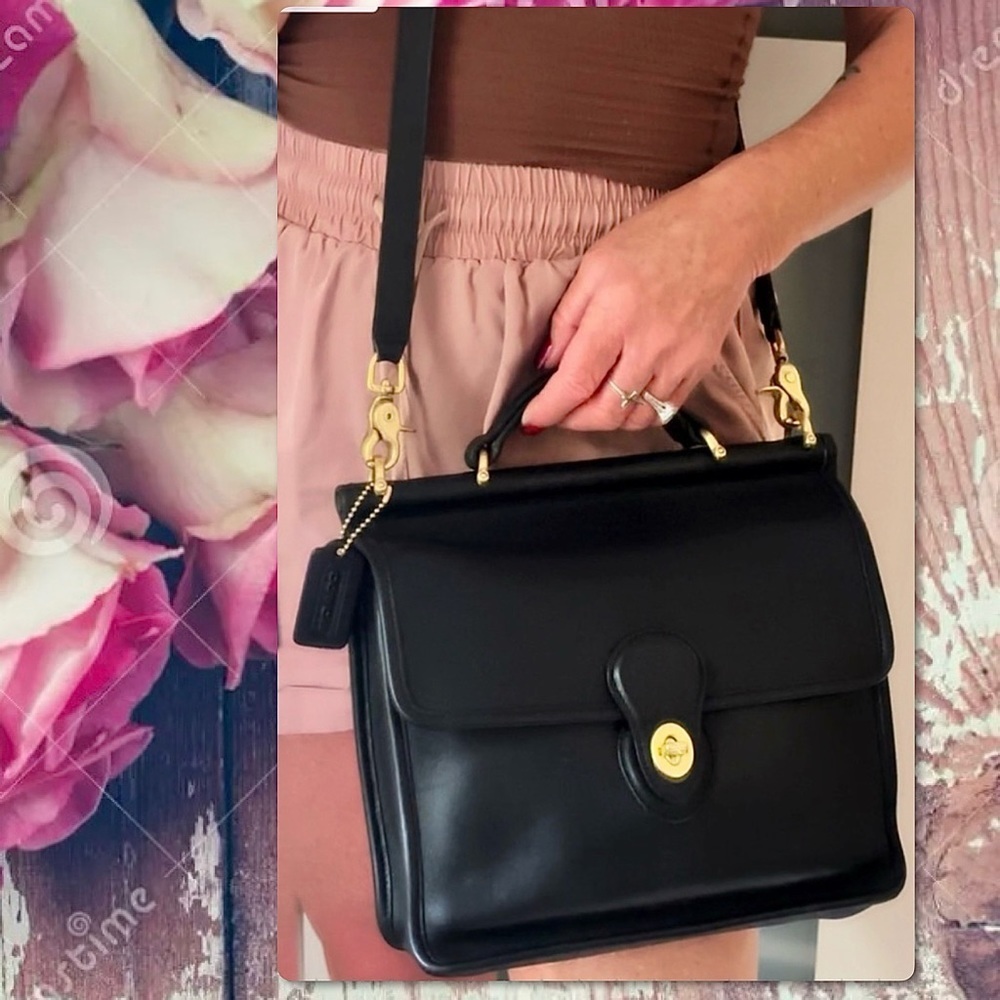 COACH VINTAGE WILLIS BLACK CROSSBODY BAG 9927 - Picture 6 of 14